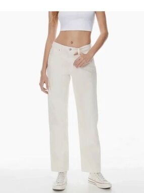 Aritzia Sunday Best Cream Off White Jeans Straight Leg Size 2